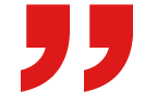 Red quotation marks icon